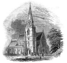 New church at Swindon, on the Great Western Railway, 1845. Creator: Unknown