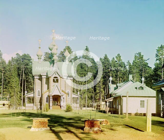 New Church of the Assumption of the Mother of God in the Gethsemane Monastery, 1910. Creator: Sergey Mikhaylovich Prokudin-Gorsky.