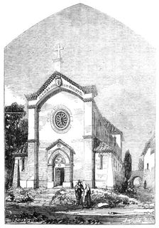 New Church of Il Santissimo Redentore, at Rome, (exterior), 1856. Creator: J. & A.W.