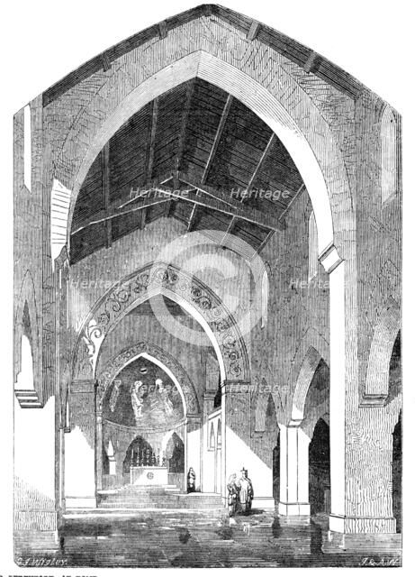 New Church of Il Santissimo Redentore, at Rome, (interior), 1856.  Creator: J. & A.W..