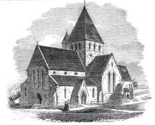 New Church of St. Ann, in the Isle of Alderney, 1850. Creator: Unknown