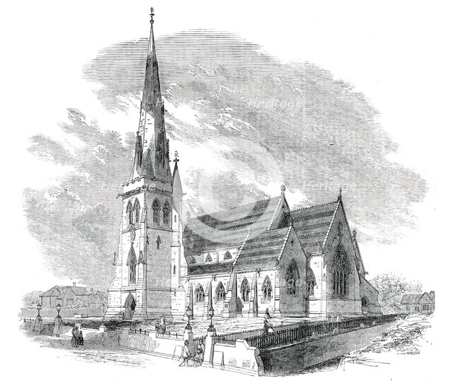 New Church of St. Edward, at Romford - Consecrated on Thursday, September 19th, 1850. Creator: Unknown.
