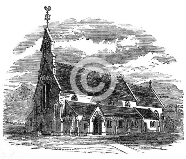 New Church of St. Fagan, Heol-Y-Vellin, Aberdare, 1854.  Creator: Unknown.