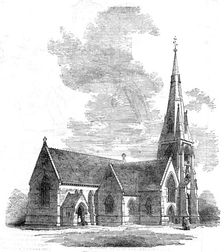 New Church of St. John the Evangelist, at Lowestoft, 1854. Creator: Unknown