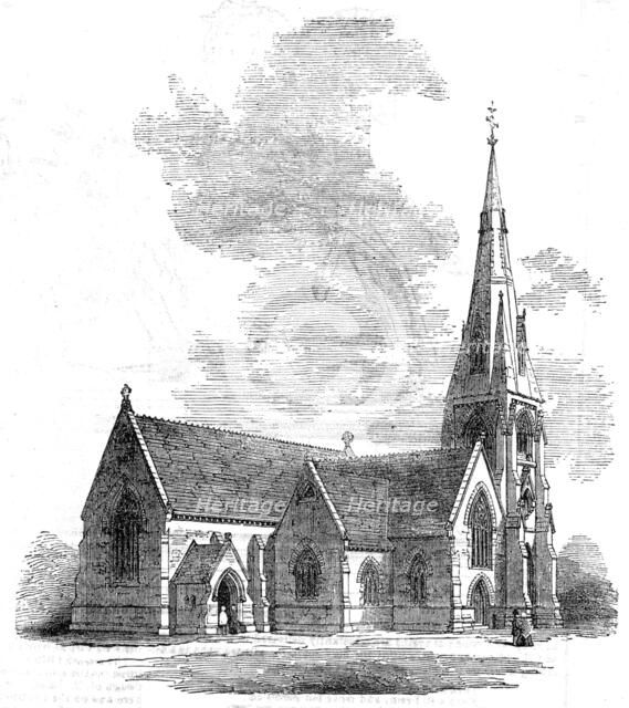 New Church of St. John the Evangelist, at Lowestoft, 1854. Creator: Unknown.