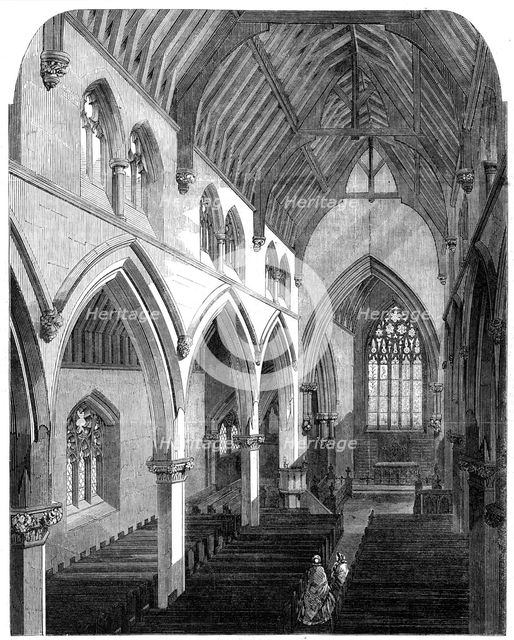 New church of St. Luke, Euston-Road, St. Pancras, 1861. Creator: Unknown.