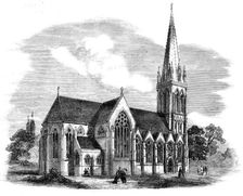 New Church of St. Mary, Stoke Newington, 1858. Creator: Unknown