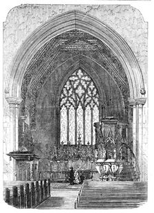 New Church of St. Saviour, Warwick-Road, Paddington - the Chancel, 1856. Creator: Unknown
