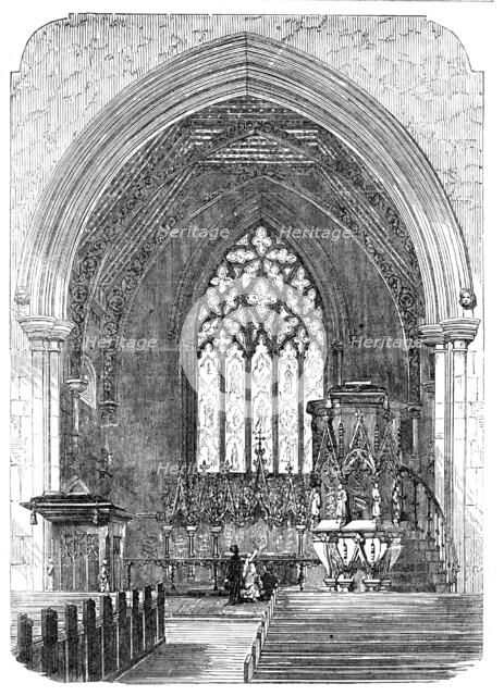 New Church of St. Saviour, Warwick-Road, Paddington - the Chancel, 1856.  Creator: Unknown.