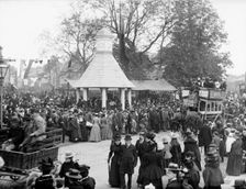 New clock tower, Magdalen College, Oxford, Oxfordshire, c1860-c1922. Artist: Henry Taunt