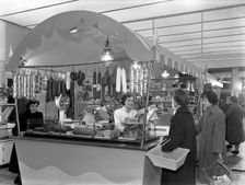 New Co-op central butcher's department, Barnsley, South Yorkshire, 1957. Creator: Michael Walters