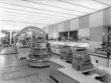 New Co-op central butcher's department, Barnsley, South Yorkshire, 1957. Creator: Michael Walters