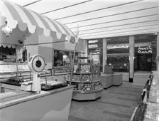 New Co-op central butcher's department, Barnsley, South Yorkshire, 1957. Creator: Michael Walters