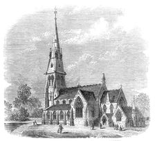 New congregational church at Lewisham, Surrey, 1861. Creator: Walmsley