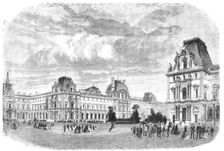 New Court of the Louvre, Paris, 1856. Creator: Unknown
