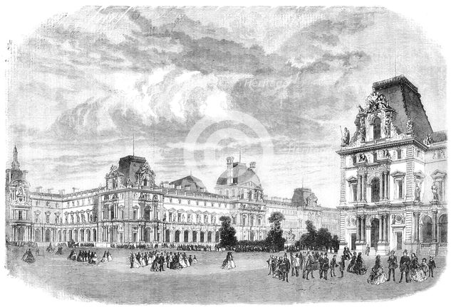 New Court of the Louvre, Paris, 1856.  Creator: Unknown.