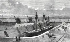 New Docks and Basin, Portsmouth, 1876. Creator: Unknown