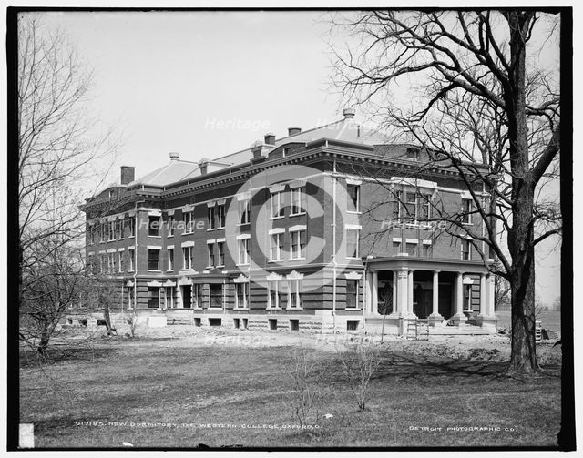 New dormitory, the Western College, Oxford, Ohio, between 1900 and 1906. Creator: Unknown.