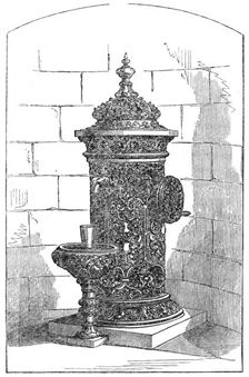 New drinking-fountain at Bowness, Windermere, 1862. Creator: Unknown