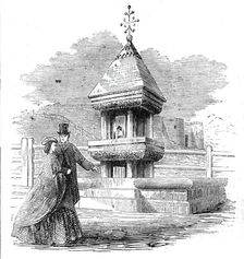 New drinking-fountain at Scarborough, 1860. Creator: Unknown