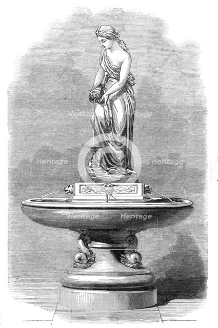 New drinking-fountain in front of the Royal Exchange, 1861. Creator: Unknown.