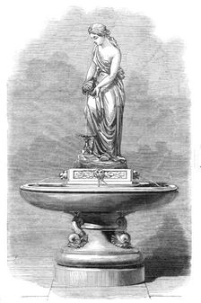 New drinking-fountain in front of the Royal Exchange, 1861. Creator: Unknown