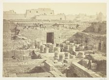 New Excavation at Medinet-Haboo, 1860, printed 1862. Creator: Francis Frith