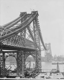 New East River bridge (Williamsburg Bridge) from Brooklyn, New York, N.Y., between 1900 and 1906. Creator: Unknown