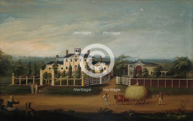New England Country Seat, 1800/20. Creator: Unknown.
