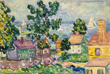 New England Coastal Village, ca. 1915-1918. Creator: Maurice Brazil Prendergast