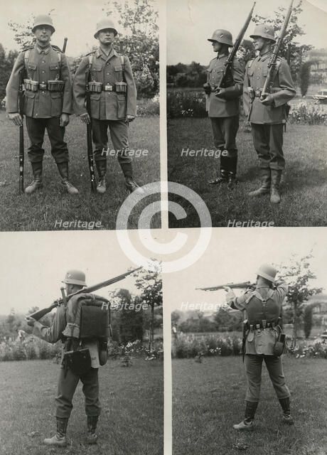 New field uniforms for the  German army, 1934.  Artist: Unknown.