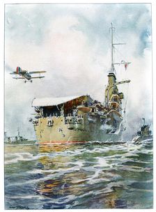 New fleet of combat aircraft carriers, French, 20th century. Artist: Albert Sebille
