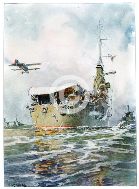 New fleet of combat aircraft carriers, French, 20th century. Artist: Albert Sebille