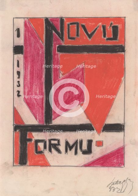 New form - graphic design, 1932-1933. Creator: Zolo Palugyay.