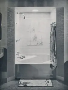 New four foot square Neo-Angle Bath 1935. Artist: Drix Duryea