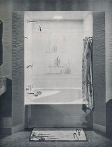 New four foot square Neo-Angle Bath 1935. Artist: Drix Duryea