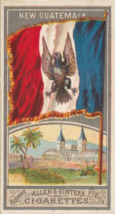 New Guatemala, from the City Flags series (N6) for Allen & Ginter Cigarettes Brands, 1887. Creator: Allen & Ginter