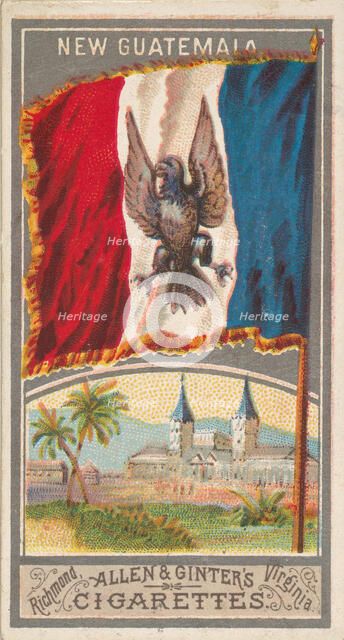 New Guatemala, from the City Flags series (N6) for Allen & Ginter Cigarettes Brands, 1887. Creator: Allen & Ginter.