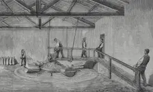 New gypsum mill, Montenegro system, facilities of Messrs Rous,Vallecas, Madrid, Spain. 1883. Creator: Unknown