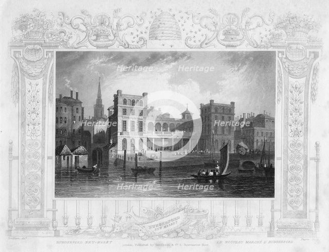 New Hungerford Market, London, mid 19th century.Artist: Payne