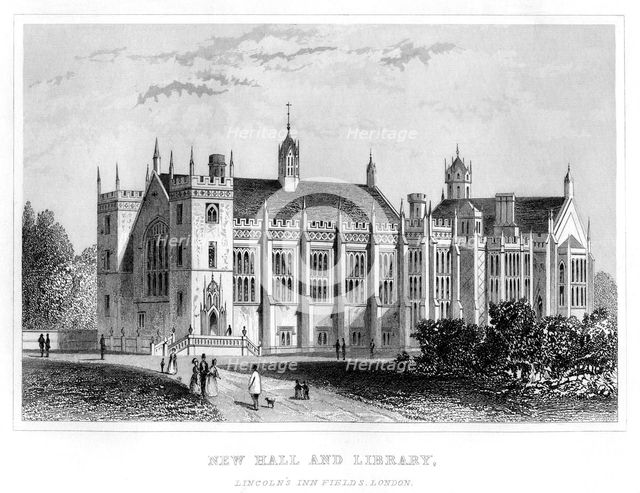 New Hall and Library, Lincoln's Inn Fields, London. Artist: Unknown