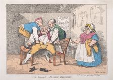 New Invented Elastic Breeches, November 1, 1784., November 1, 1784. Creator: Thomas Rowlandson