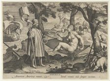 New Inventions of Modern Times [Nova Reperta], The Discovery of America, plate 1, ca. ..., ca. 1600. Creator: Theodoor Galle