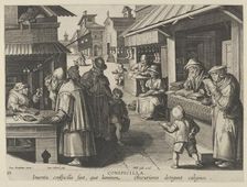 New Inventions of Modern Times [Nova Reperta], The Invention of Eyeglasses, plate 15, ..., ca. 1600. Creator: Jan Collaert I