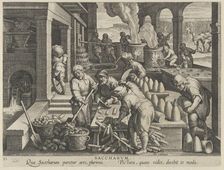 New Inventions of Modern Times [Nova Reperta], The Invention of Sugar Refinery, plate ..., ca. 1600. Creator: Jan Collaert I