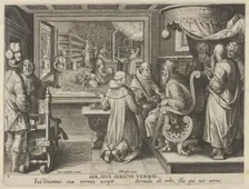 New Inventions of Modern Times [Nova Reperta], The Production of Silk, plate 8, ca. 1600. Creator: Jan Collaert I