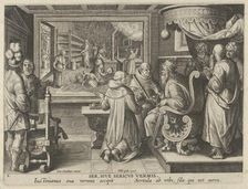 New Inventions of Modern Times [Nova Reperta], The Production of Silk, plate 8, ca. 1600. Creator: Jan Collaert I