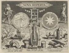 New Inventions of Modern Times [Nova Reperta], Title Plate, ca. 1600. Creator: Jan Collaert I