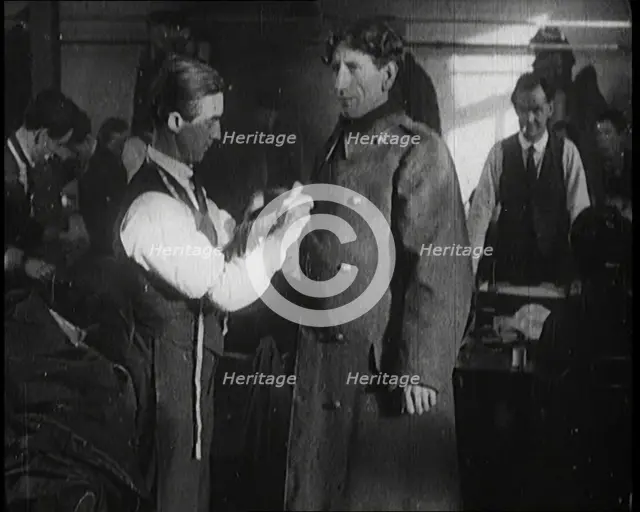 New Irish Recruits Being Kitted Out With Uniform, 1922. Creator: British Pathe Ltd.