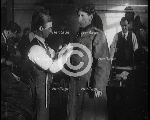 New Irish Recruits Being Kitted Out With Uniform, 1922. Creator: British Pathe Ltd.